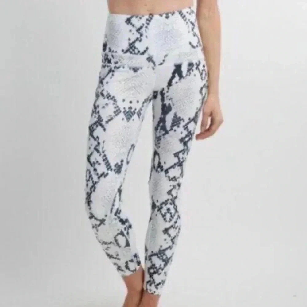 Savvi Fit Khali Python Snake Print 7/8 Leggings High Rise Leggings